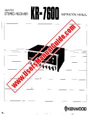 Ver KR-7600 pdf Manual de usuario en inglés (EE. UU.)