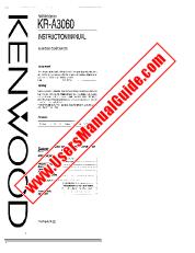 Ver KR-A3060 pdf Manual de usuario en inglés (EE. UU.)