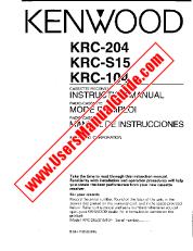 Voir KRC-204 pdf English (USA) Manuel de l'utilisateur