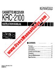 Visualizza KRC-2100 pdf Manuale utente inglese (USA).
