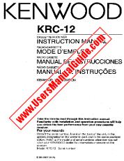 Ver KRC-12 pdf Manual de usuario en inglés (EE. UU.)