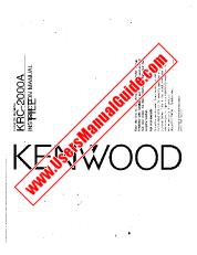 Ver KRC-2000A pdf Manual de usuario en inglés (EE. UU.)