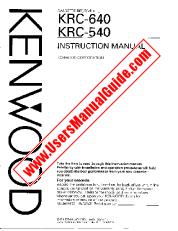 Ver KRC-540 pdf Manual de usuario en inglés (EE. UU.)