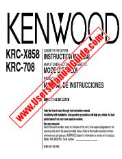 Ver KRC-X858 pdf Manual de usuario en inglés (EE. UU.)