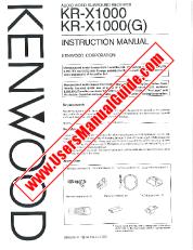 Ver KR-X1000(G) pdf Manual de usuario en inglés (EE. UU.)