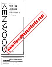 Ver KRX-593 pdf Manual de usuario en inglés (EE. UU.)