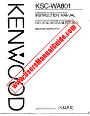 Vezi KSC-WA801 pdf Engleză (SUA) Manual de utilizare