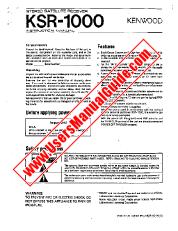 Voir KSR-1000 pdf English (USA) Manuel de l'utilisateur