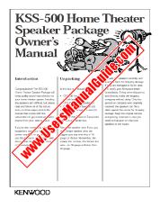 Visualizza KSS-500 pdf Manuale utente inglese (USA).