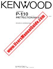 Visualizza P-110 pdf Manuale utente inglese (USA).