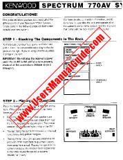 Ver SPECTRUM770AV pdf Manual de usuario en inglés (EE. UU.)