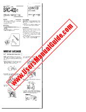 Visualizza SRC-403 pdf Manuale utente inglese (USA).