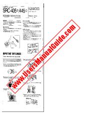 Ver SRC-405 pdf Manual de usuario en inglés (EE. UU.)