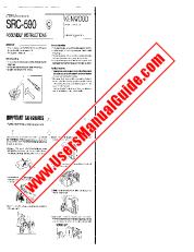 Visualizza SRC-590 pdf Manuale utente inglese (USA).