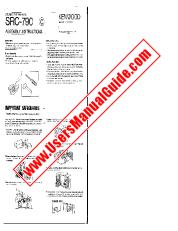 Ver SRC-790 pdf Manual de usuario en inglés (EE. UU.)