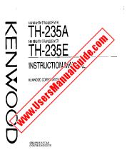 Ver TH-235E pdf Manual de usuario en inglés (EE. UU.)