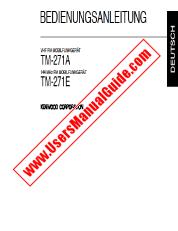 Vezi TM-271A pdf Manual de utilizare germană