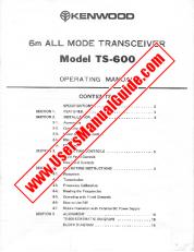 Ver TS-600 pdf Manual de usuario en inglés (EE. UU.)