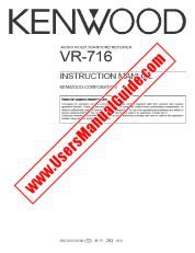 Visualizza VR-716 pdf Manuale utente inglese (USA).