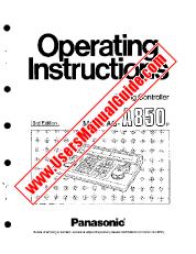 Vezi AG-A850P pdf Instrucțiuni de operare