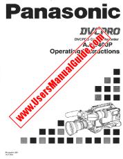 Voir AJ-D400 pdf DVCPRO Camera Recorder - Mode d'emploi
