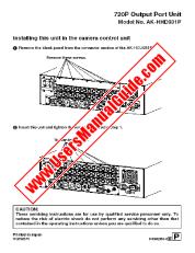 Vezi AKHHD931P pdf 720P Unitatea Port de ieșire - Instalarea acestui aparat în unitatea de control al camerei