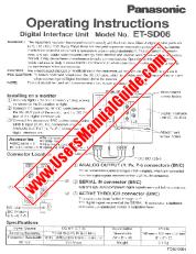 View ETSD06 pdf Operating Instructions