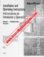 Ver HQ2051NH pdf Quasar - INGLÉS Y ESPAÑOL - Instrucciones de instalación y funcionamiento