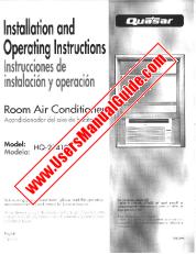 Voir HQ2141RH pdf Quasar - ANGLAIS ET ESPAÑOL - Instructions d'installation et d'utilisation