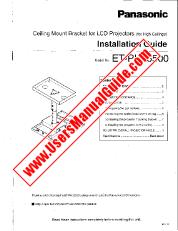 Ansicht ET-PKL6500 pdf Deckenhalterung für LCD-Projektoren (für hohe Decken) - Installationsanleitung