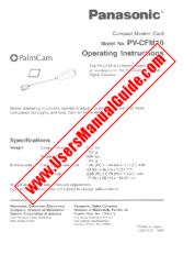 Ver PV-CFM10 pdf Instrucciones de operación