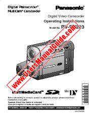 View PVDV203D pdf Digital Palmcorder - MultiCam Camcorder - Operating Instruction