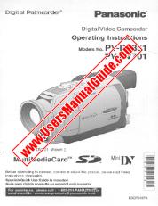 View PVDV701D pdf Digital Palmcorder - Operating Instructions