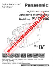 Ver PVDV600 pdf Palmcorder digital - PalmSight - Instrucciones de funcionamiento