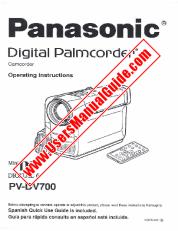 Ver PVDV700 pdf Palmcorder digital - Instrucciones de funcionamiento