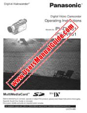 View PVDV851D pdf Digital Palmcorder - Operating Instructions