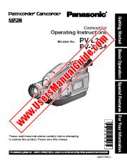 View PV-L454 pdf VHS-C Palmcorder Camcorder - Operating Instructions