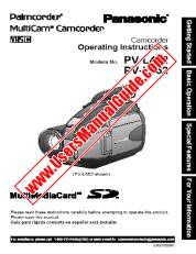 View PV-L652 pdf VHS-C Palmcorder - MultiCam Camcorder - Operating Instructions