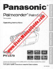 Ver PV-L579 pdf VHS-C Palmcorder - PalmSight - Instrucciones de funcionamiento
