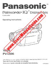 Ver PV-L606 pdf VHS-C Palmcorder IQ DisplayMate - Instrucciones de funcionamiento