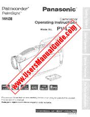 Voir PV-L750D pdf VHS-C caméscope - PalmSight - Mode d'emploi