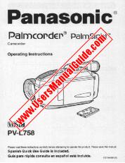 View PV-L758D pdf VHS-C Palmcorder - PalmSight - Operating Instructions