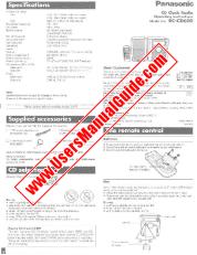 Ver RC-CD600 pdf Instrucciones de operación