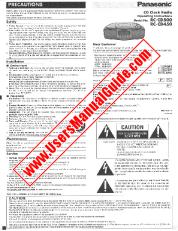 View RCCD450 pdf Operating Instructions