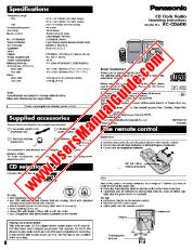 View RC-CD600 pdf Operating Instructions