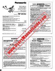 Voir RP-HC70 pdf Operating Instructions, Mode d'emploi, Instrucciones de funcionamiento, Manual de instrucoes