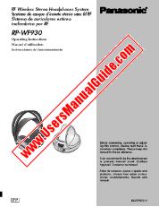 Ver RP-WF930 pdf Manual de instrucciones, Manuel d'utilisation, Instrucciones de funcionamiento.