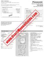 View RQ-SX40 pdf Operating Instructions