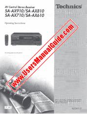 View SA-AX610 pdf Technics - Operating Instructions