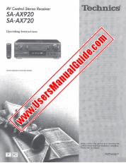 Ver SA-AX920 pdf Técnicas - Instrucciones de funcionamiento